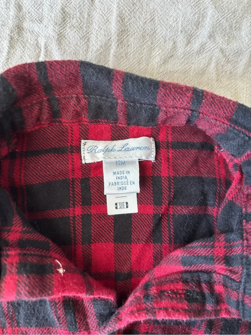 Ralph Lauren Red and Black Plaid Button-Front Dress